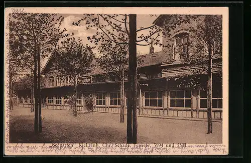 AK Kiel, Gasthaus Seegarten von Chr. Schade