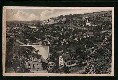 AK Istein, Gasthaus zum Sternen, Teilansicht mit Klotz