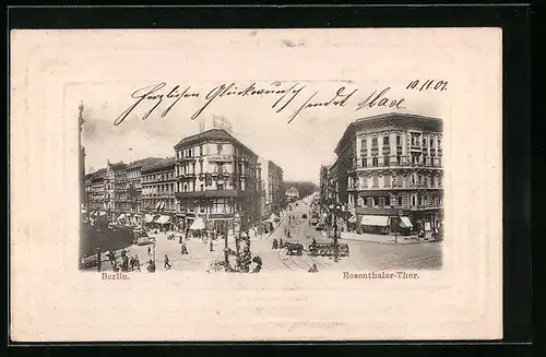 Präge-AK Berlin, Strassenpartie am Rosenthaler-Thor