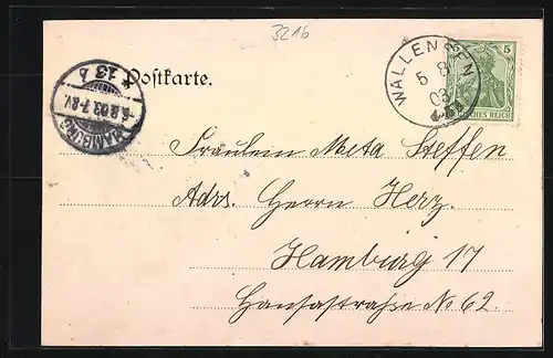 AK Wallensen, Gasthaus Rathskeller, Post