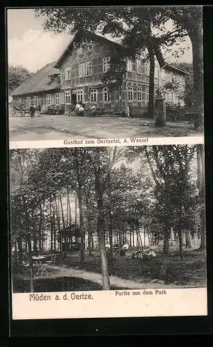 AK Müden a. d. Oertze, Gasthof zum Oertzetal von A. Wessel