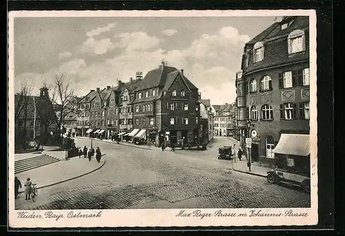 AK Weiden / Bayern, Max Reger-Strasse mit Johannis-Strasse