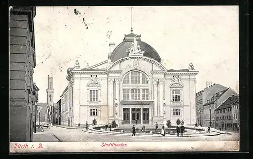 AK Fürth i. B., Ansicht Stadttheater