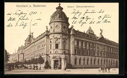 AK Konstanz a. Bodensee, Kaiserl. Oberpostdirektion
