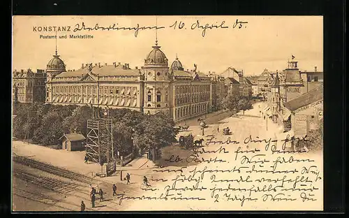AK Konstanz, Postamt und Marktstätte
