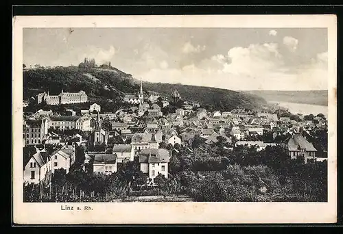AK Linz a. Rh., Ortsansicht aus der Vogelschau