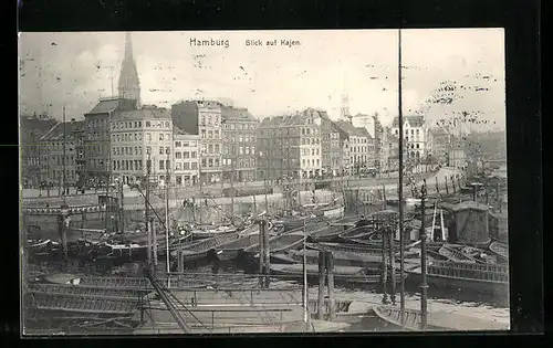 AK Hamburg, Blick auf Kajen