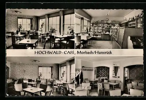 AK Morbach /Hunsrück, Hochwald-Café, Innenansicht