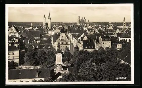 AK Ingolstadt, Ortsansicht aus der Vogelschau