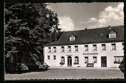 AK Manderscheid /Eifel, Hotel-Pension und Café Heidsmühle