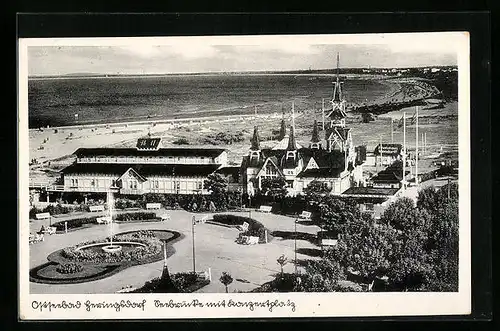 AK Heringsdorf, Seebrücke mit Konzertplatz