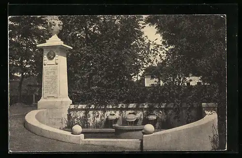 AK Traunstein, Gabelsberger Denkmal 1913