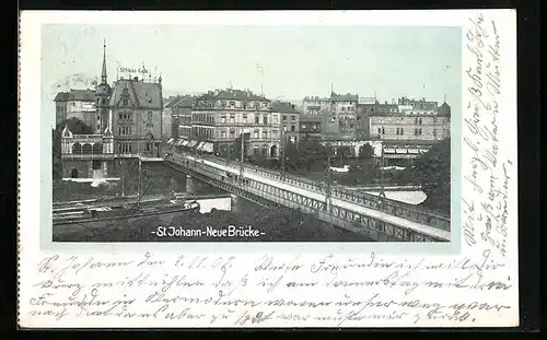 AK St. Johann, Brücke, Schloss-Cafe