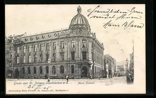 AK St. Johann-Saarbrücken a. S., Ansicht Postamt