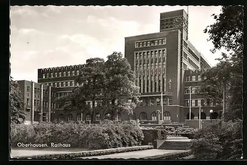AK Oberhausen, Blick auf Rathaus
