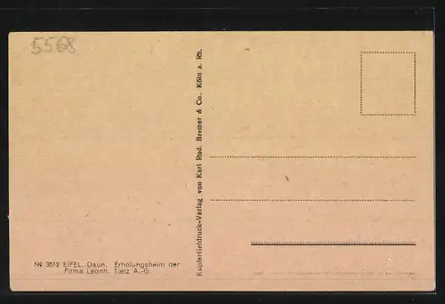 AK Daun, Erholungsheim der Firma Leonh. Tietz AG