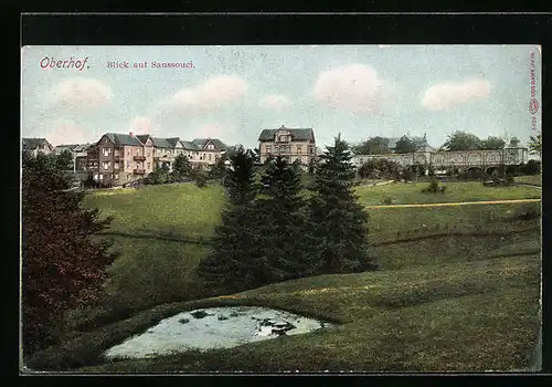 AK Oberhof, Blick auf Sanssouci