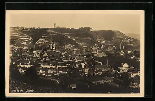 AK Freyburg /Unstrut, Ortsansicht aus der Vogelschau