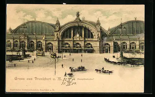AK Frankfurt a. M., Ansicht Hauptbahnhof
