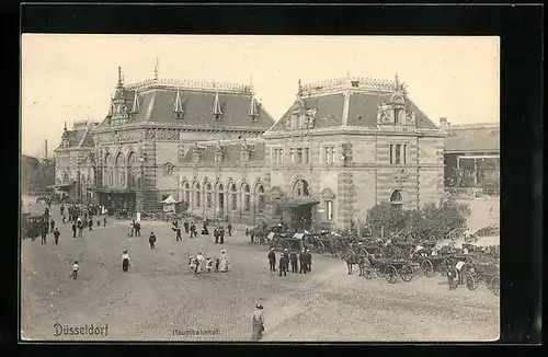 AK Düsseldorf, Blick auf den Hauptbahnhof