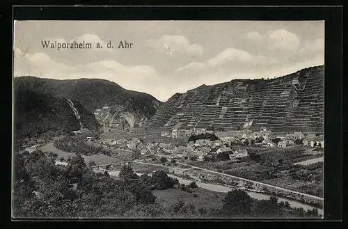 AK Walporzheim a. d. Ahr, Ortsansicht aus der Vogelschau