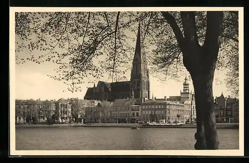 AK Schwerin i. M., Der Dom vom Paffenteich