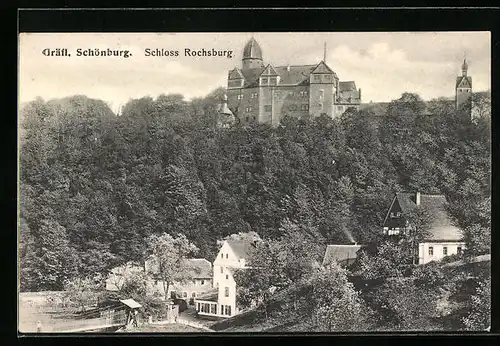 AK Lunzenau / Sachsen, Gräfl. Schönburg, Schloss Rochsburg