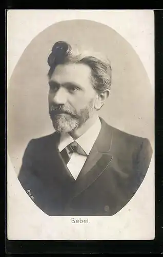 AK August Bebel im Anzug