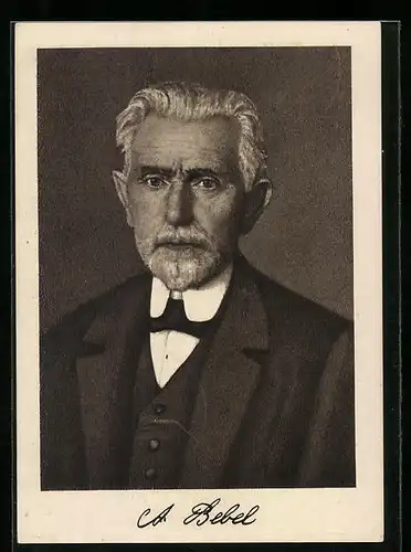 Künstler-AK Portrait August Bebel, Arbeiterbewegung