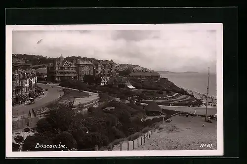 AK Boscombe, Teilansicht mit Stadt