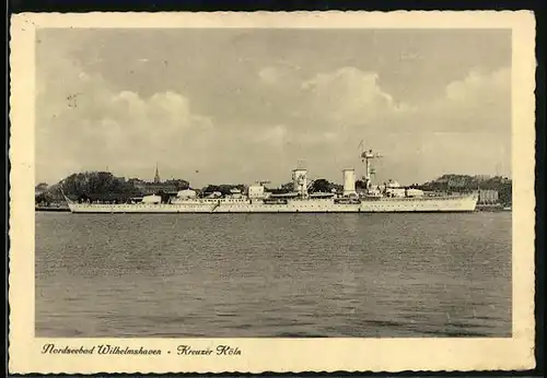 AK Wilhelmshaven, Kreuzer Köln der Kriegsmarine
