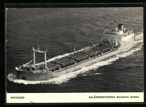 AK Handelsschiff MS Singö, Salenrederierna Stockholm Sweden