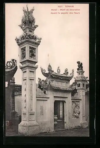 AK Hanoi, Motif de décoration devant la pagode des fleurs