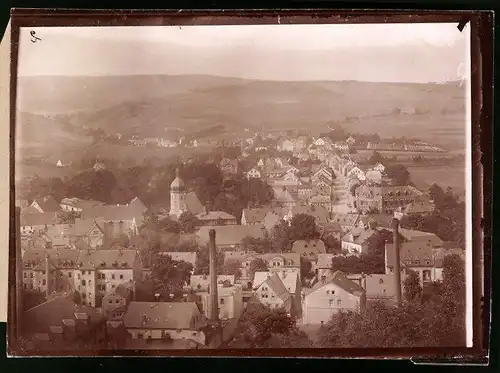 Fotografie Brück & Sohn Meissen, Ansicht Olbernhau / Erzg., Blick in die Stadt mit Wohnhäusern