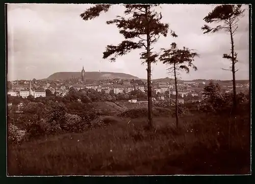 Fotografie Brück & Sohn Meissen, Ansicht Annaberg / Erzg., Blick nach der Stadt mit dem Pöhlberg