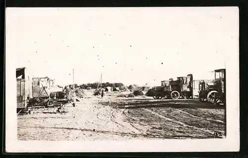 AK Bet Sche`an, Dorfpartie, Lastwagen auf dem sandigen Untergrund