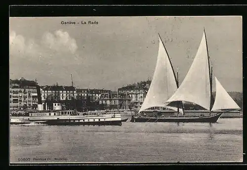 AK Geneve, La Rade, Dampfer Simplon