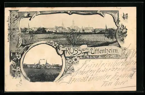 AK Uffenheim, Totalansicht der Stadt