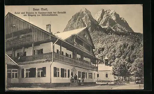 AK Hammersbach bei Garmisch, Hotel Haus Madl