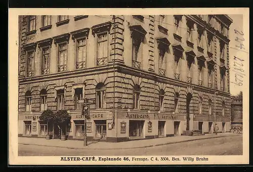 AK Hamburg-Neustadt, Alster-Café, Esplanade 46