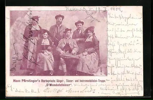 AK Hans Pfirstingers Oberbayrische Sänger-Truppe D`Wendelsteiner