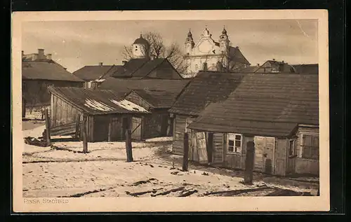 AK Pinsk, Ortspartie im Winter