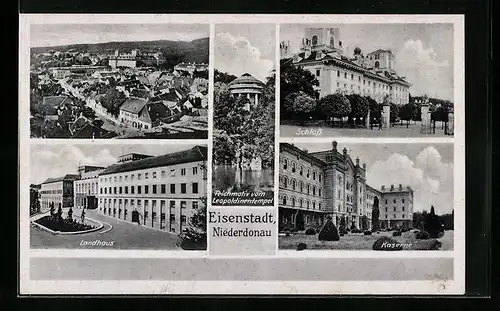 AK Eisenstadt, Ortsansicht, Schloss, Ladhaus, Kaserne