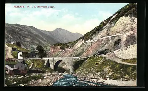 AK Caucase, La route militaire de Géorgie, Pont Mléty