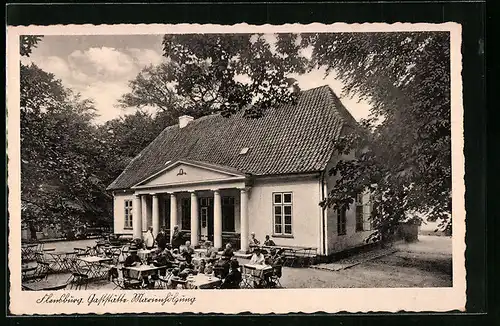 AK Flensburg, Gaststätte Marienhölzung mit Garten