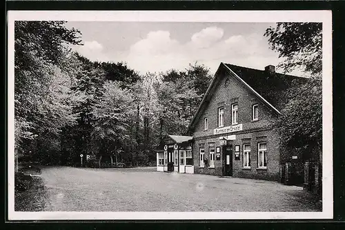 AK Zetel i. O., Gasthaus Kurhaus am Urwald, Strassenansicht