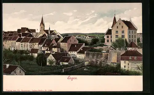 AK Engen, Teilansicht mit Kirche