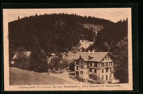 AK Bonndorf /Schwarzw., Erholungsheim Steinabad aus der Vogelschau