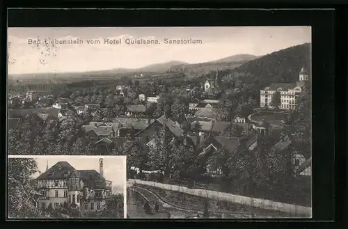 AK Bad Liebenstein, Ortsansicht vom Hotel Quisiana, Sanatorium