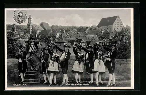 AK Schwäb. Hall, Tanz der kleinen Sieder, Wappen